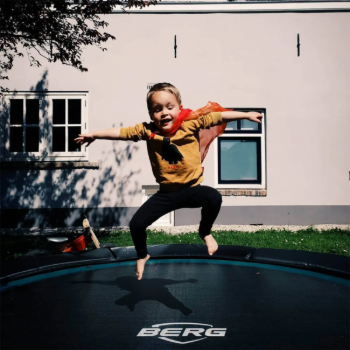 Trampoline in ground for kids