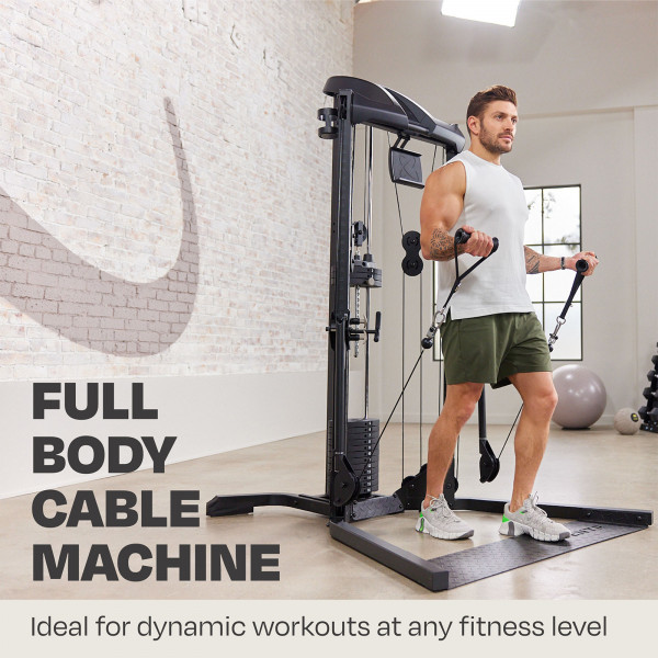 Full-body cable workout on the Centr 1 Home Gym Functional Trainer.
