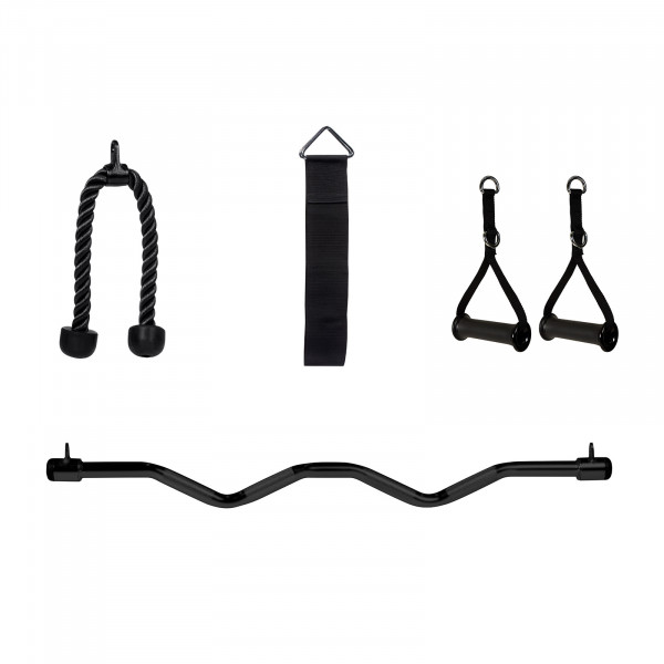 Accessories included with the Centr 2 Home Gym Functional Trainer.
