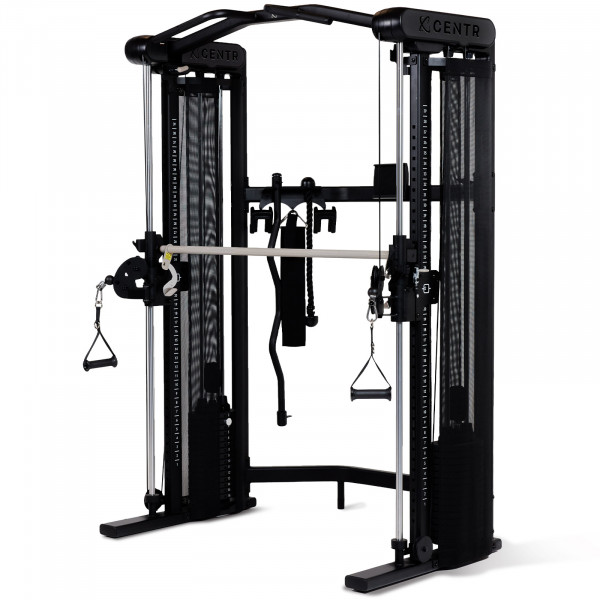 Front right view of the Centr 3 Home Gym Functional Trainer with Selectorised Smith Bar.