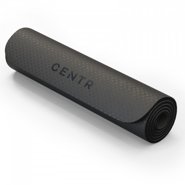 Product image of the Centr Yoga Mat rolled up.