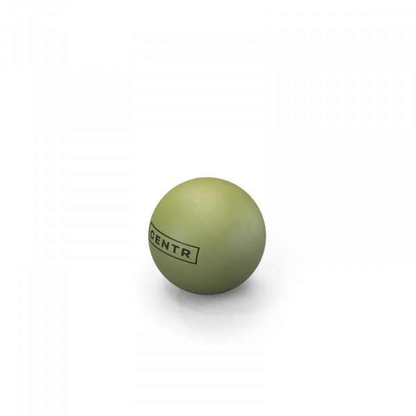 Angled view of the lacrosse ball.
