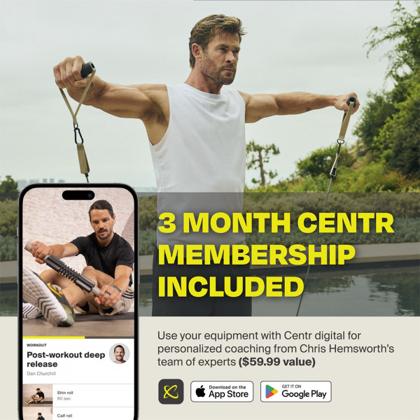 Centr Recovery Kit includes 3-month Centr app membership with expert coaching.
