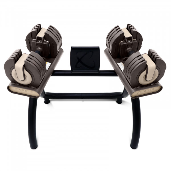 Centr Smart Stack Media Rack holding Centr Smart Stack 50 Dumbbells