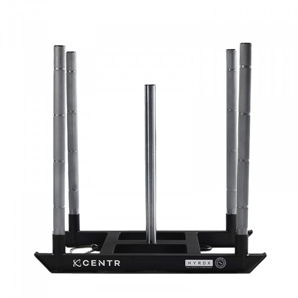 Product image of the CENTR x HYROX Power Sled showing the full product on a side angle.
