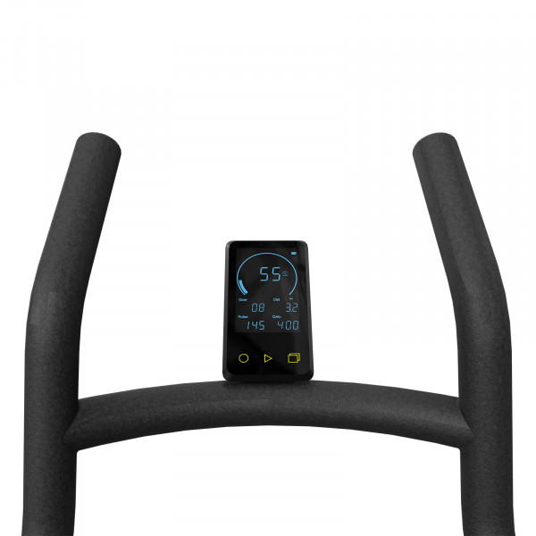 Close-up of the console display on the CENTR X HYROX Perform Curved Treadmill