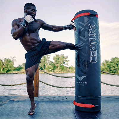 Image of a model grabbing and kicking the Century Versys VS.1 PRO