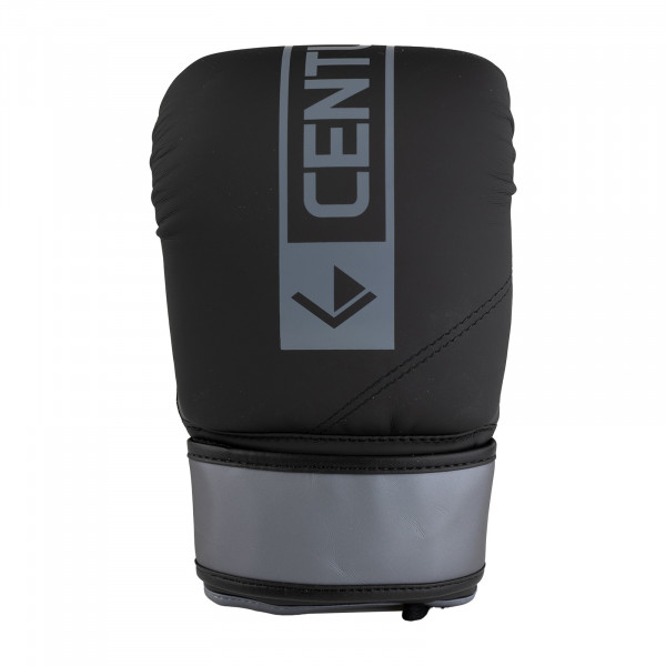 Front view of the Century Brave Oversize Bag Gloves in black and silver