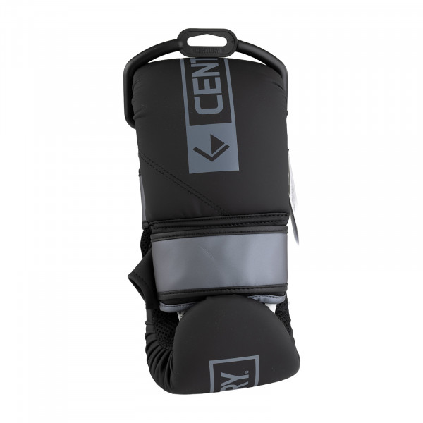 Side view of the Century Brave Oversize Bag Gloves in black and silver