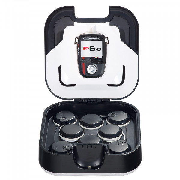 Product image of the Compex SP 6.0 with charger.