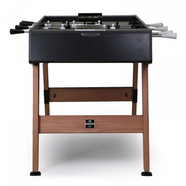 Front view of the black Cornilleau Play-Style Origin outdoor football table