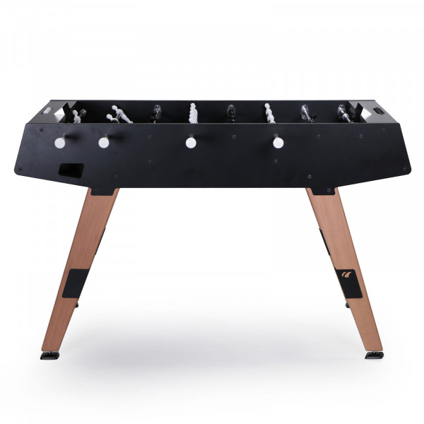 Side view of the black Cornilleau Play-Style Origin outdoor football table