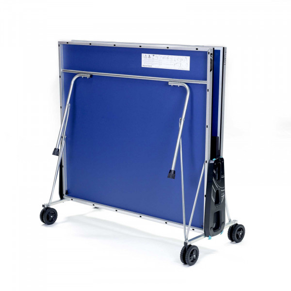 Folded view of the Cornilleau Sport 100 Indoor Table Tennis Table.
