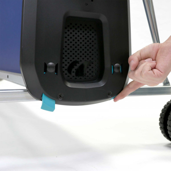 Locking system demonstration on the Cornilleau Sport 100 Indoor Table Tennis Table.