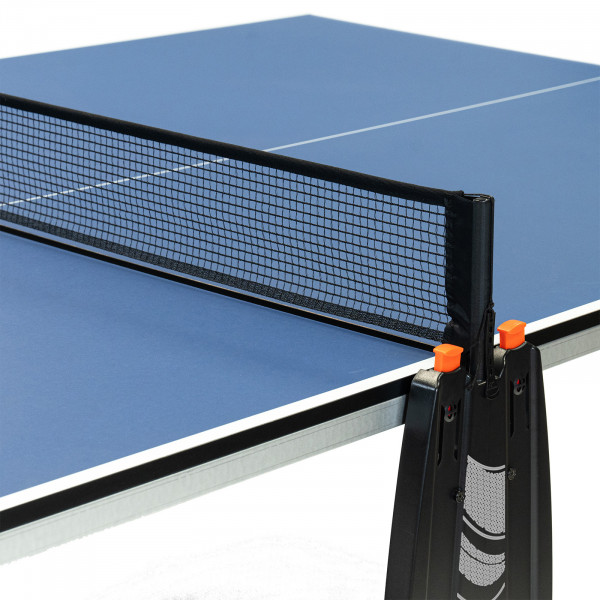 Close-up of the net and corner of the Cornilleau Challenger Indoor Table Tennis Table
