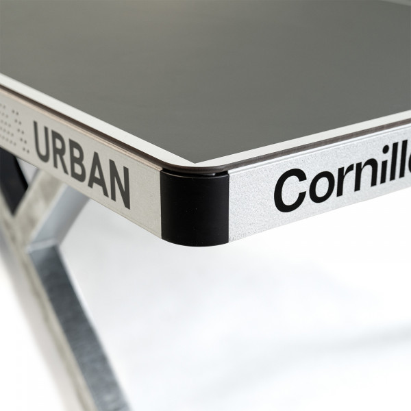 Corner view of the Cornilleau Urban Outdoor Table Tennis Table