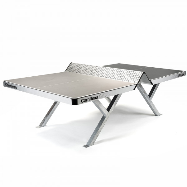 Front-right view of the Cornilleau Urban Outdoor Table Tennis Table