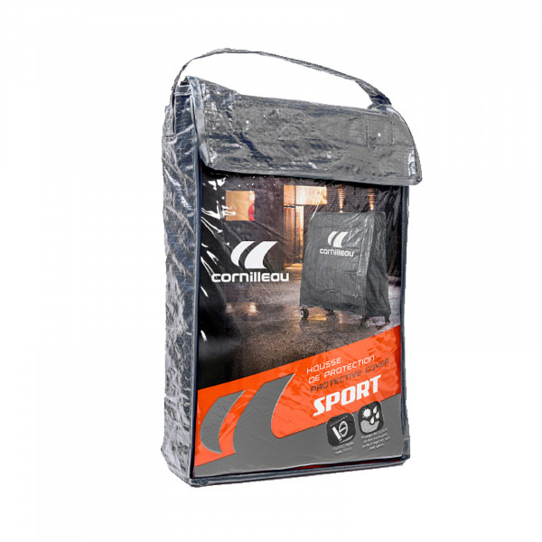 Grey Cornilleau Sport table tennis table cover in packaging