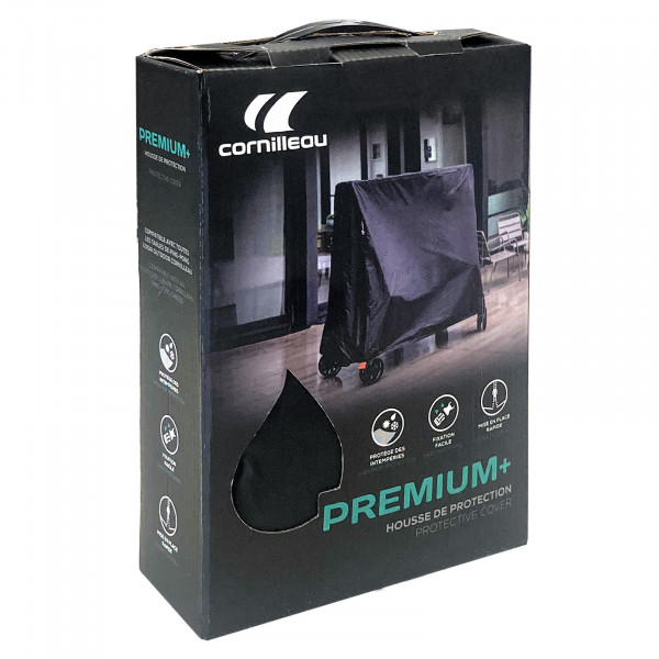 Cornilleau Premium+ table tennis table cover in packaging