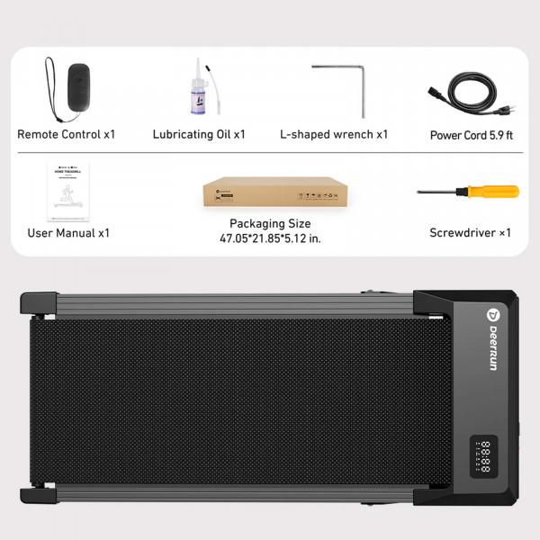 DeerRun Q2 Urban Plus Walking Pad with included accessories and remote control