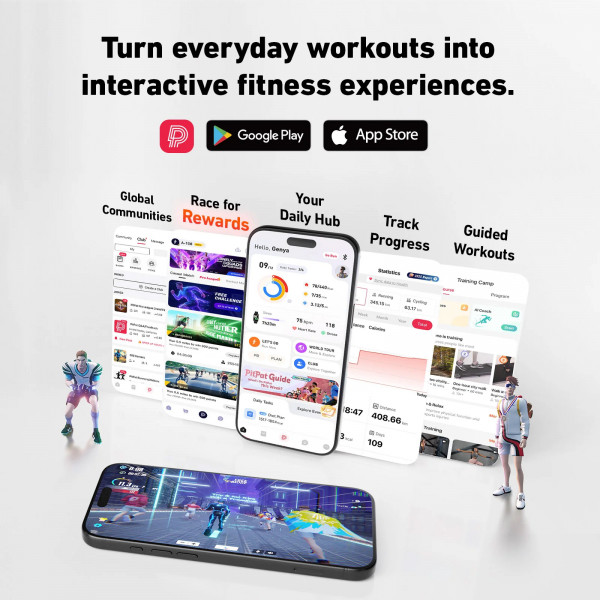DeerRun Q2 Urban Plus Walking Pad with PitPat app fitness features and workout tracking