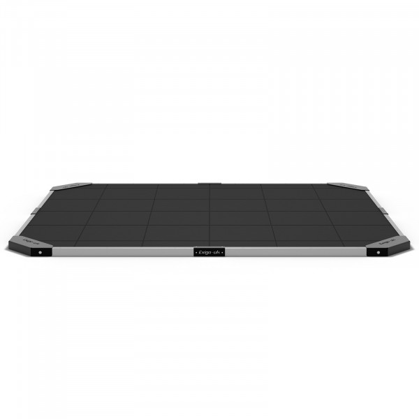 Side view of the Exigo 2.44x3m Rubber Lifting Platform 60mm