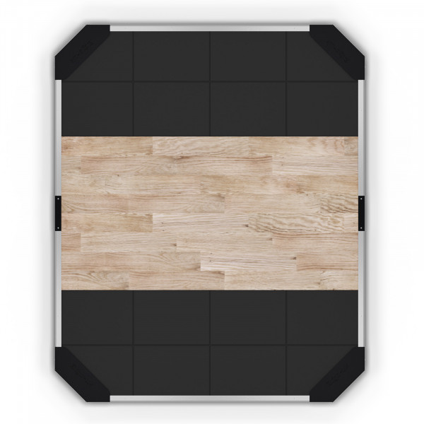Top view of the Exigo 2.44x2m Oak Lifting Platform 100mm