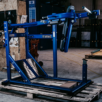 Image of the Exigo Pendulum Squat set up in the factory