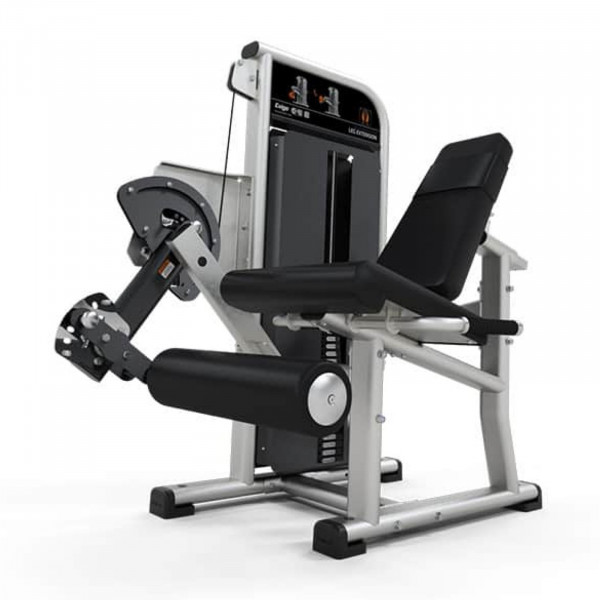 Exigo Selectorised Seated Leg Curl Machine shown from the front-right angle
