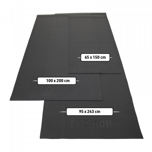 A product image of the Fitshop PVC Equipment Mat - Group with sizes
