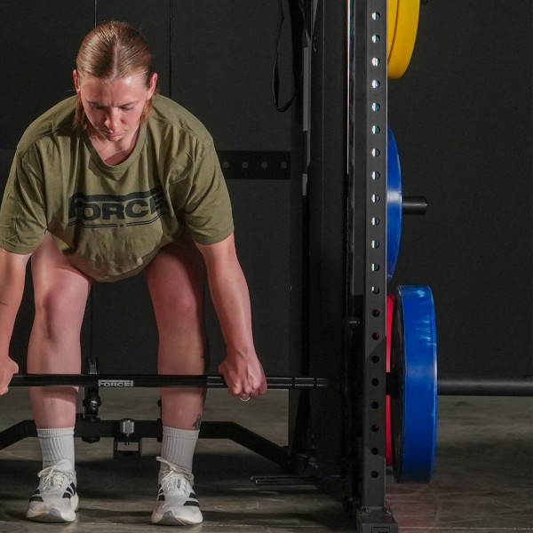 Lifestyle image of the Force USA C10 V2 Compact - Model performing deadlifts