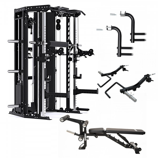 Bundle including Force USA C10 + Extra Attachments + Sliding Bench