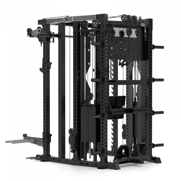 Back-left view of the Force USA C20 All-In-One Trainer