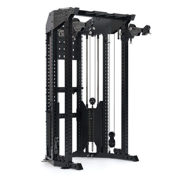 Front-left view of the Force USA Functional Trainer Rack