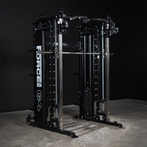 Angled training view of the Force USA G4 All-In-One Trainer