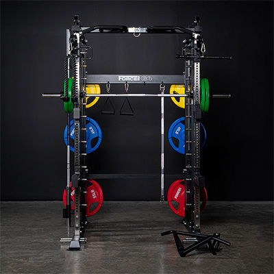 Front training view of the Force USA G4 with barbell loaded