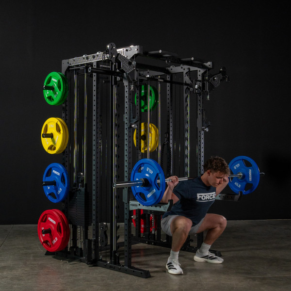 Lifestyle photograph of the Force USA M10 - Model Squatting