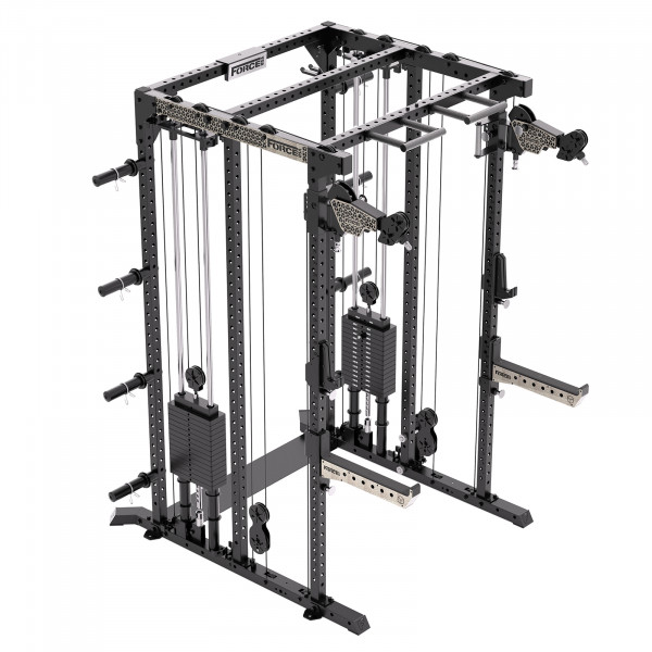 Product image of the ForceUSA M10 Frame with twin weight stacks, no Smith bar.