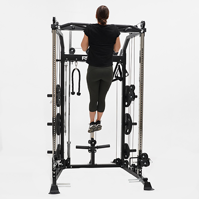 User performing pull-ups on the Force USA G1 V2 All-In-One Trainer