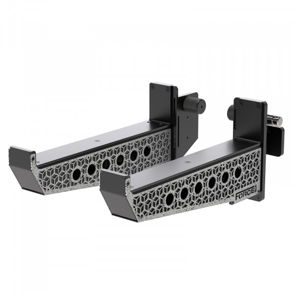 Angled front view of the Force USA Spotter Arms (pair)