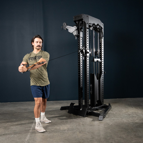 Cable woodchopper on the Force USA Tandem Tower