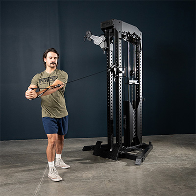 Cable woodchopper on the Force USA Tandem Tower