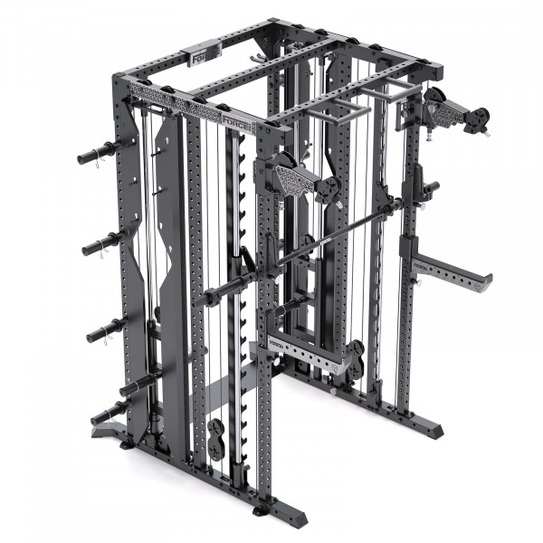 Product image of the ForceUSA M10 Frame with twin Plate Loaders, with Smith bar.