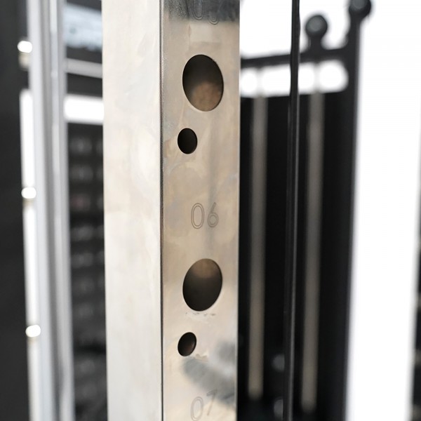 Amplify resistance using included Band Pegs for cable exercises.
