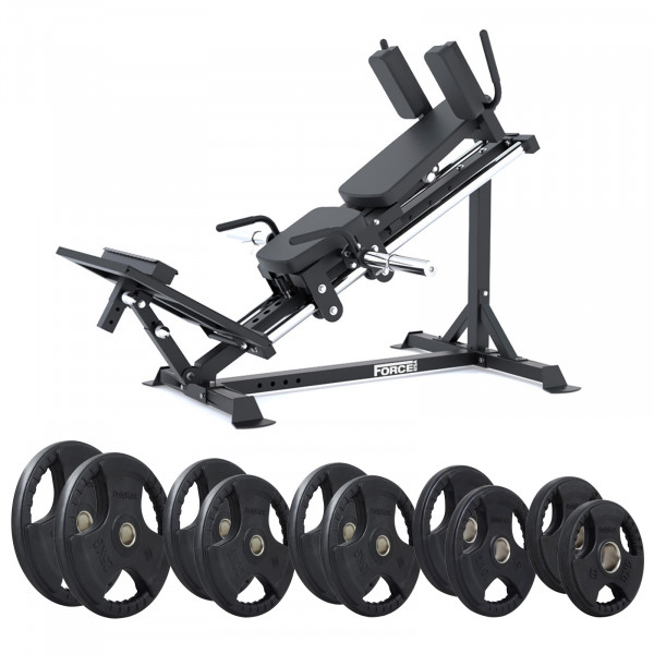 ForceUSA Compact Leg Press Hack Squat V3 + 150kg Rubber Plates