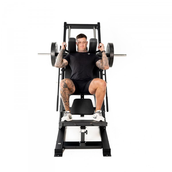 Force USA Ultimate Leg Press and Hack Squat - hack squat in use front view