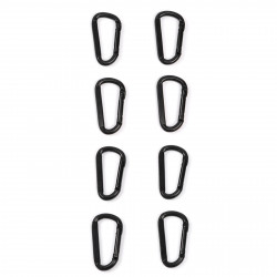Force USA Oval Black Carabiner (Set of 8)