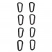 Force USA Oval Black Carabiner (Set of 8)
