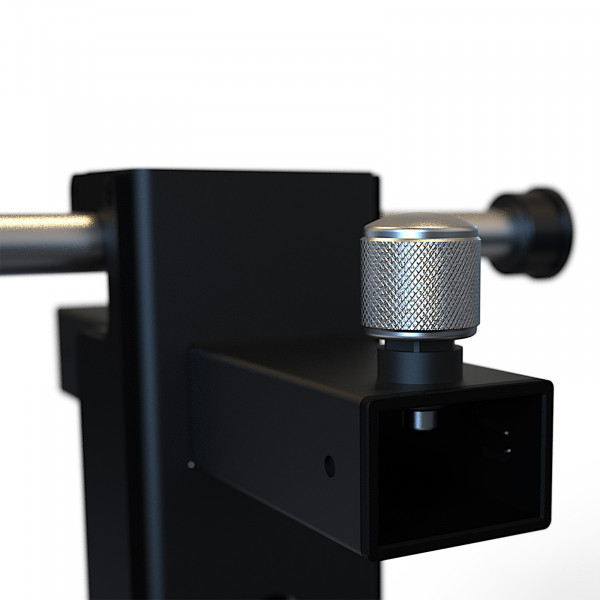 Close-up view of the Force USA Sliding Bench Attachment adjustment knob
