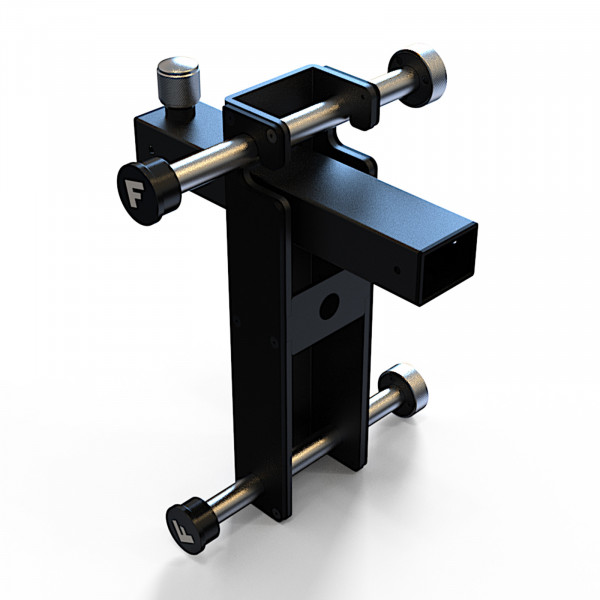 Rear-left view of the Force USA Sliding Bench Attachment